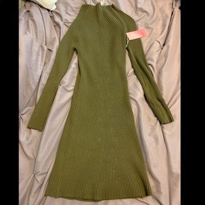 Green fashion dress